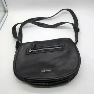 Vintage Nine West Shoulder Bag Black faux leather
